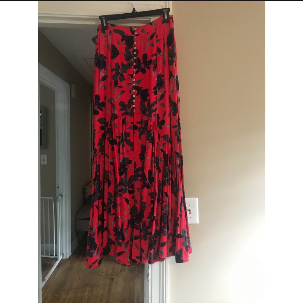 Floral Free People Maxi Skirt